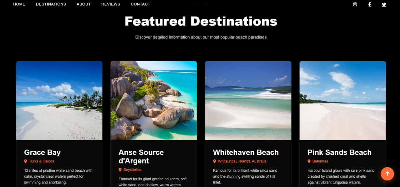 Mejores playas del mundo - Landing Page