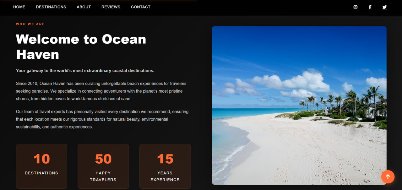 Mejores playas del mundo - Landing Page