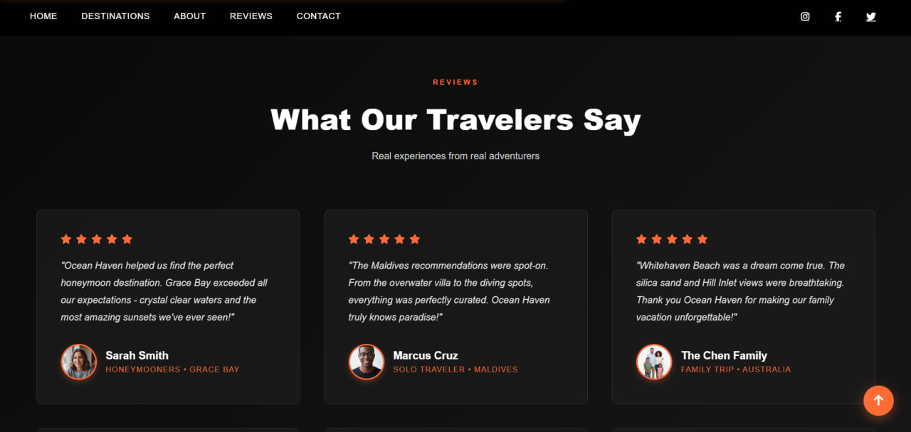 Mejores playas del mundo - Landing Page