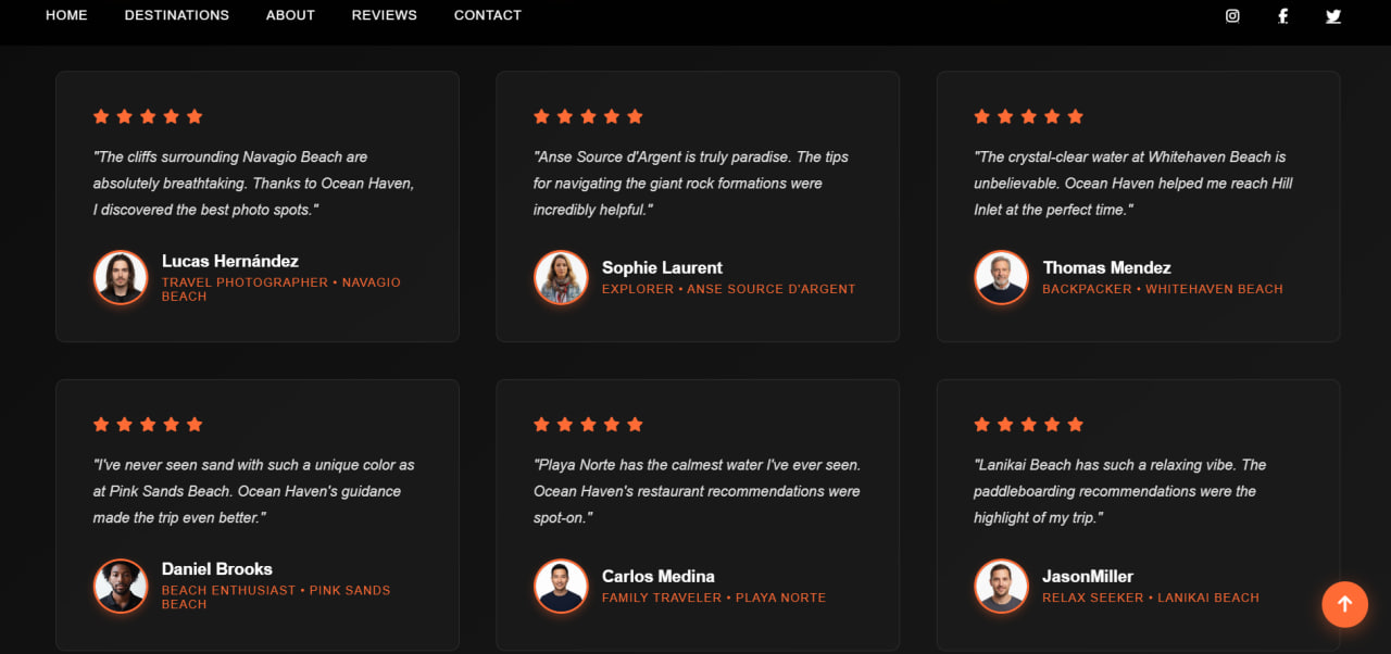 Mejores playas del mundo - Landing Page