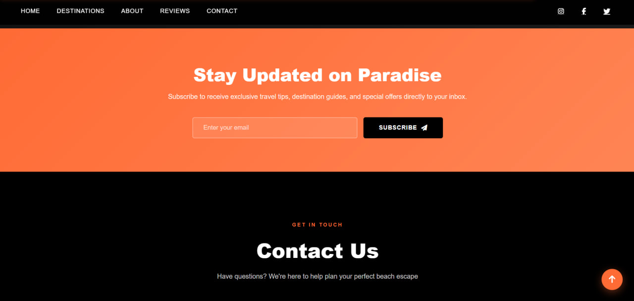 Mejores playas del mundo - Landing Page