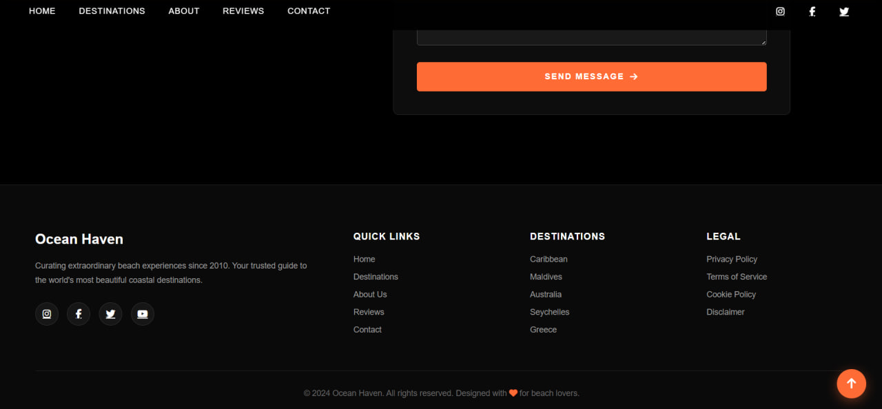 Mejores playas del mundo - Landing Page
